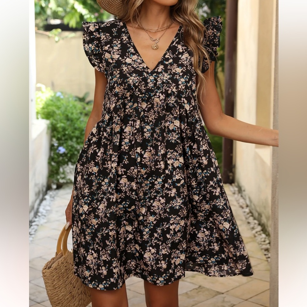 SHEIN Ditsy Floral Sundress